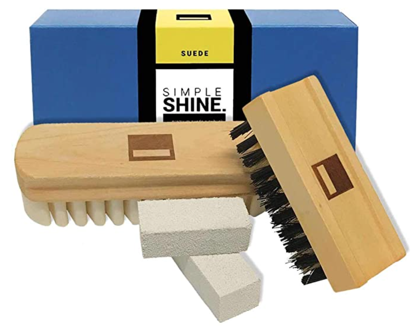 Premium Suede Brush Nubuck Cleaner Crepe Brush and Seude Eraser Set | Complete Shoe Cleaning Bristle Brushes Kit for Nap Care