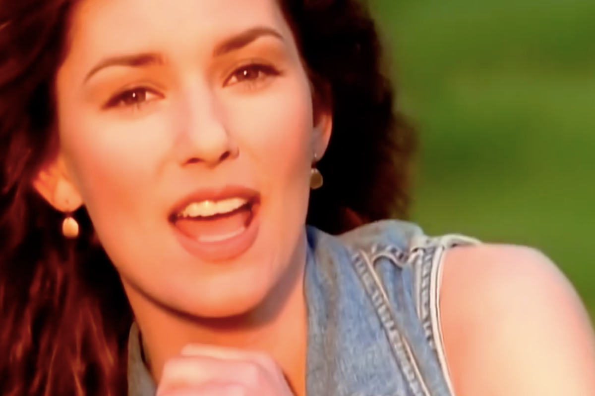 Shania Twain in her music video for "Any Man of Mine"