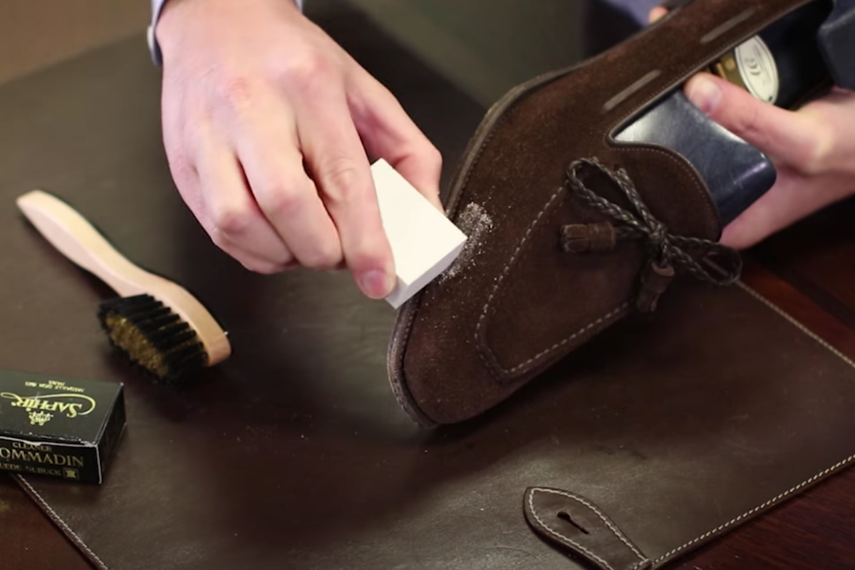 how to clean suede FI