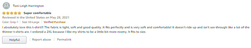Customer review