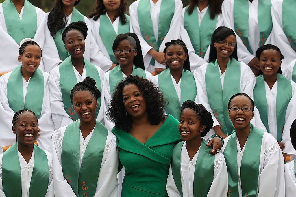 Oprah Winfrey at the graduation ceremony on December 1, 2012, in Johannesburg, South Africa. Oprah came to South Africa for this year's graduation ceremony at the Oprah Winfrey Leadership Academy.