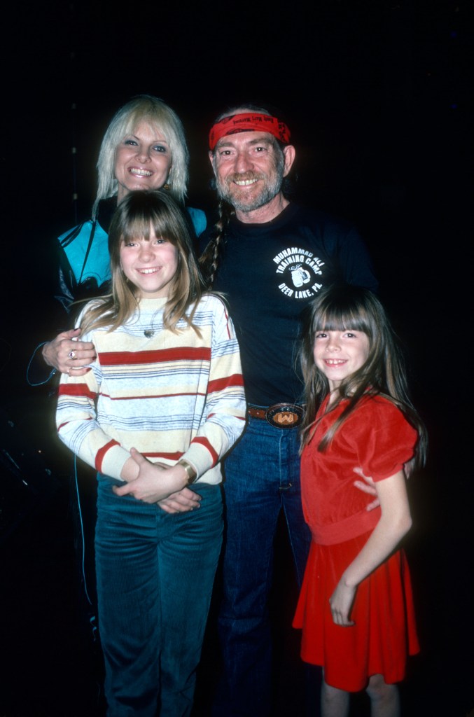 LAS VEGAS, NV - JUNE 18: Willie Nelson and his wife in 1980 Connie Koepke and their children Paula Carlene and Amy Lee (They divorced in 1988. Willie Nelson has married four times and fathered seven children) on June 18, 1980 in Las Vegas, Nevada