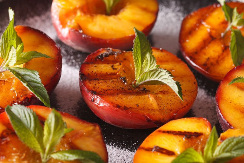 grilled peaches beach recipes