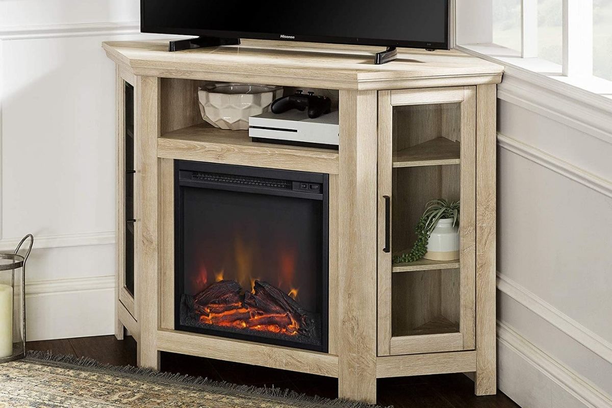 corner electric fireplace
