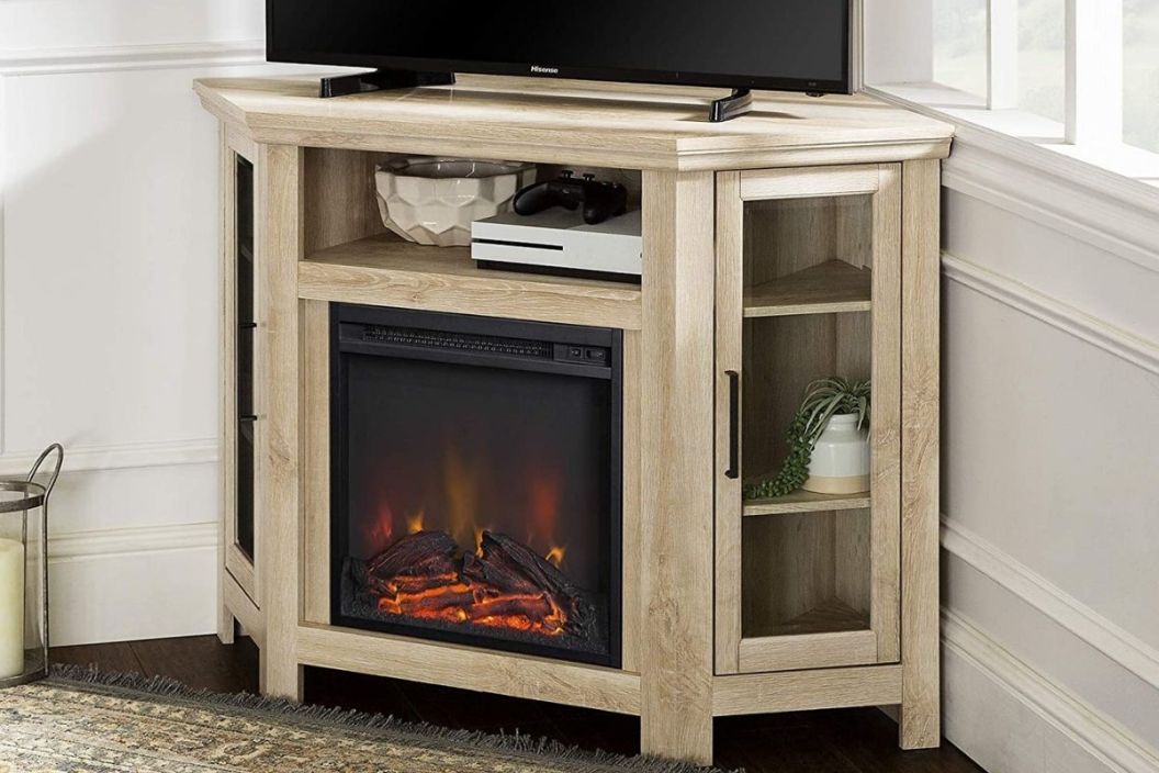 corner electric fireplace
