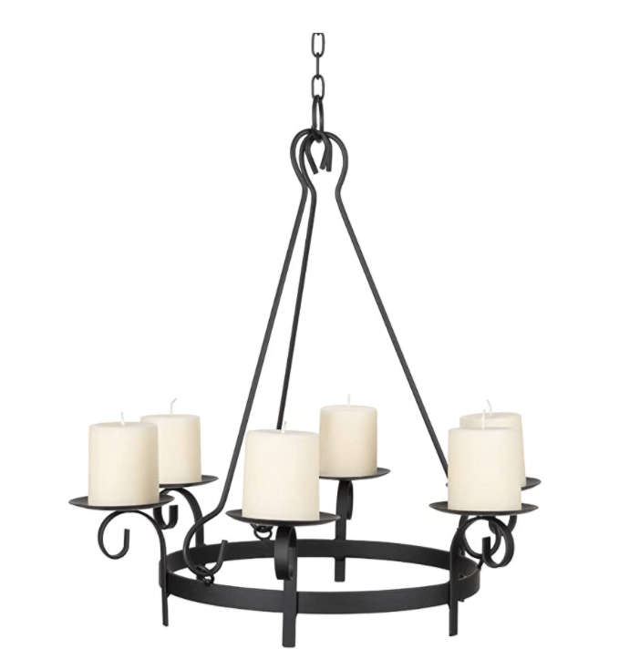 Illuminate Your Gazebo with This Wrought Iron Hanging Gazebo Candelabra Outdoor Patio Lighting