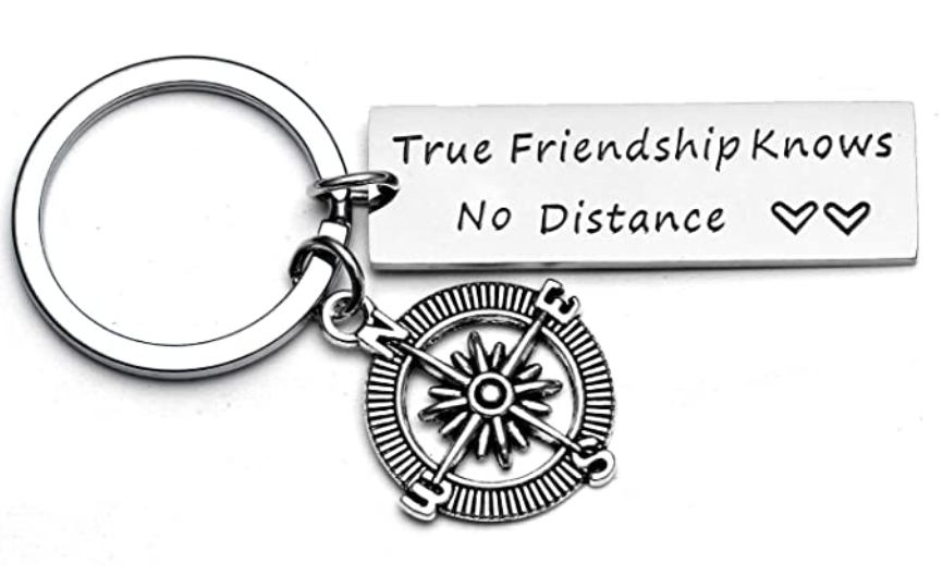 Friends Leaving Gifts Going Away Keychain Long Distance Friendship Best Friend Gift Goodbye Gift Farewell Gift for Friend (Style - True Friendship)