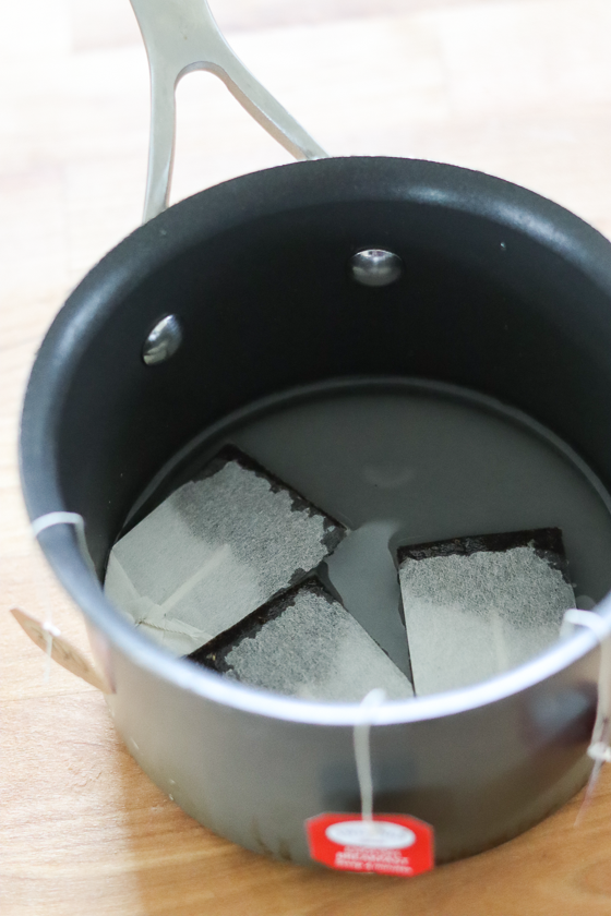 tea bags steeping