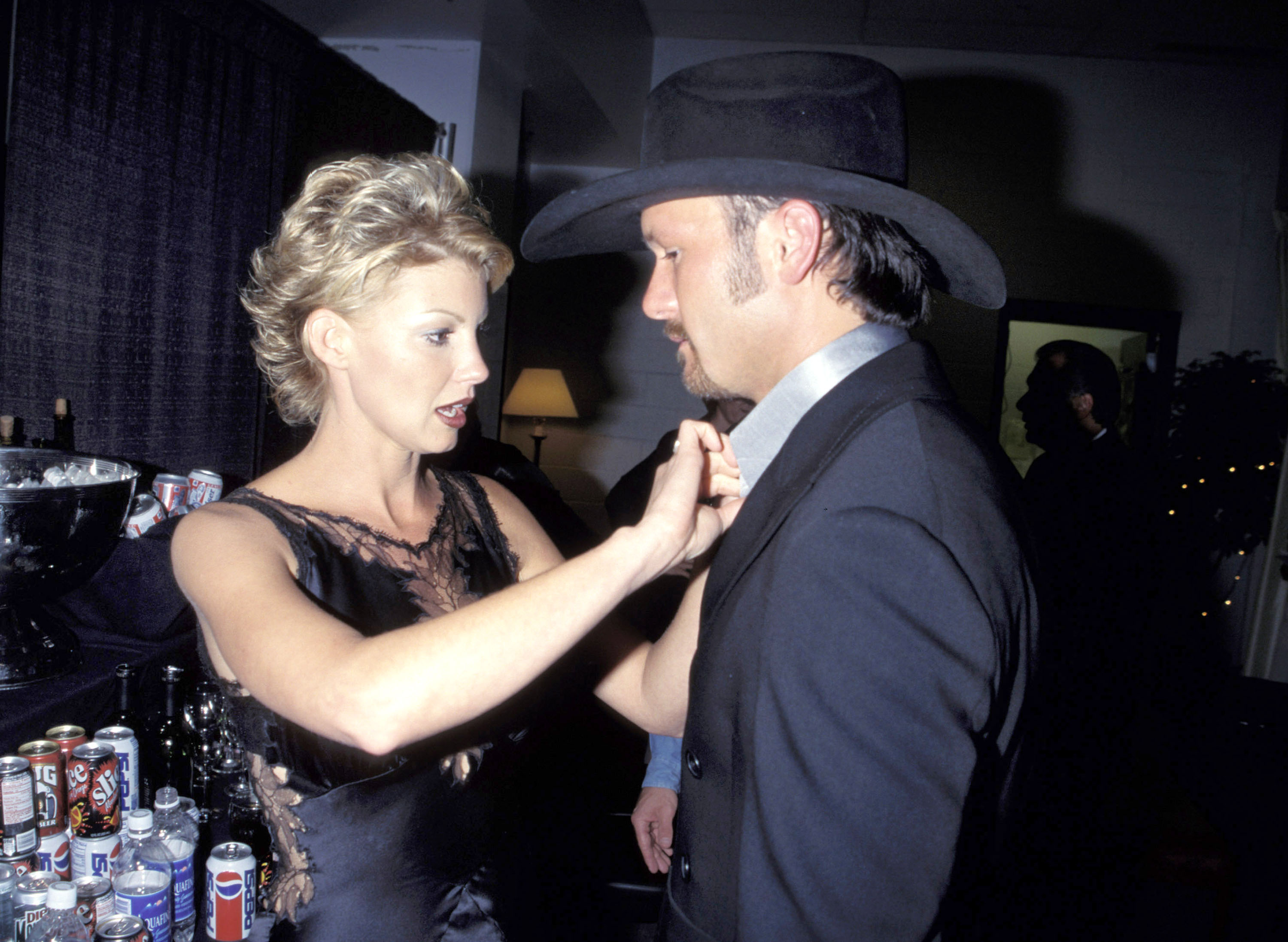 Faith Hill & Tim McGraw during Andre Agassi Grand Slam For Children 1996 in Las Vegas, Nevada, United States.