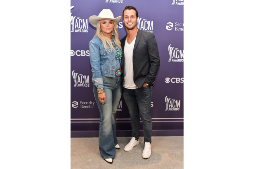 Miranda Lambert and Brendan McLoughlin attend the 56th Academy of Country Music Awards