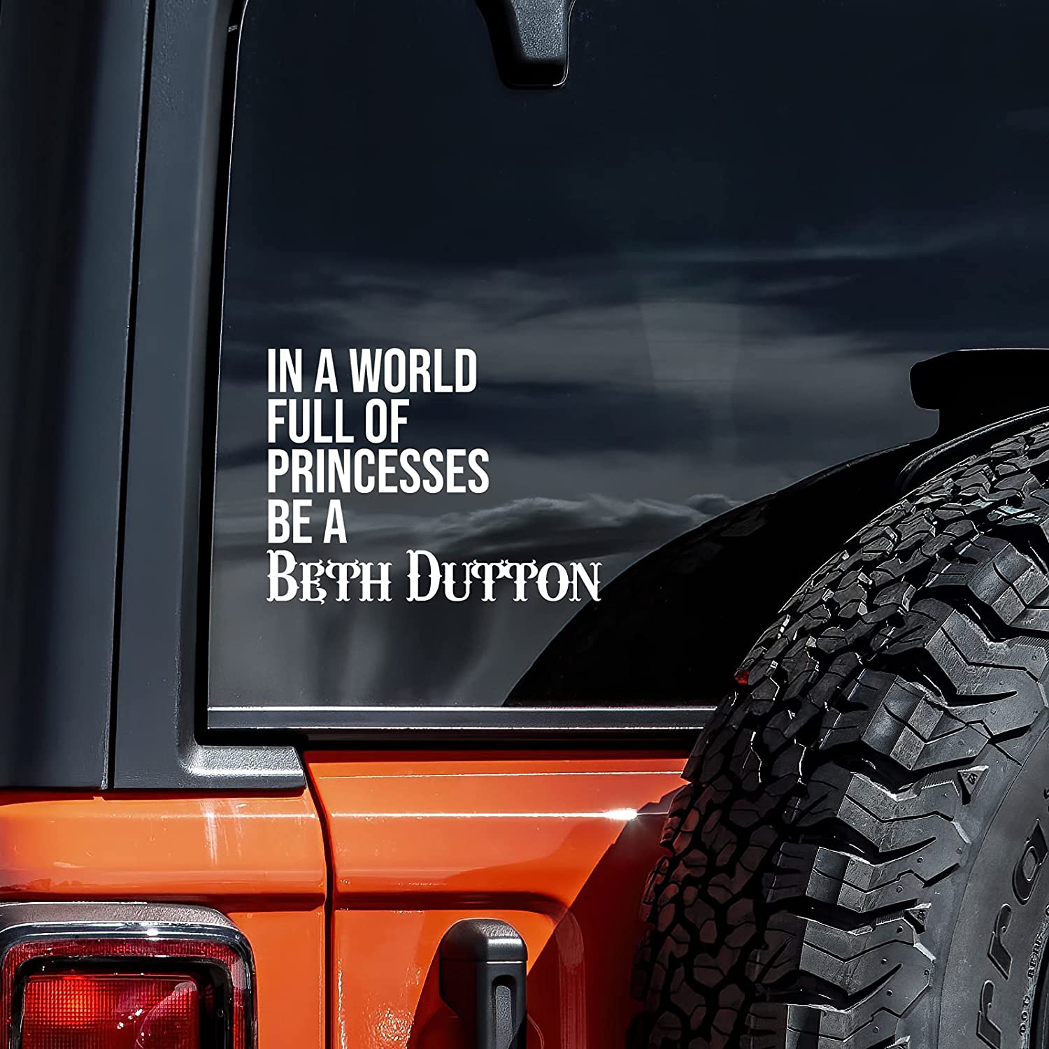 beth dutton car decal