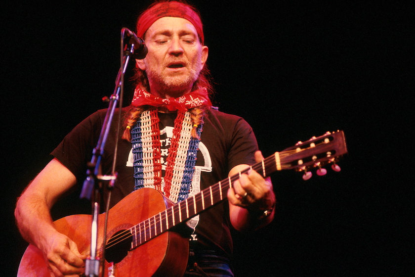 Willie Nelson performs on stage in New York, 1979.