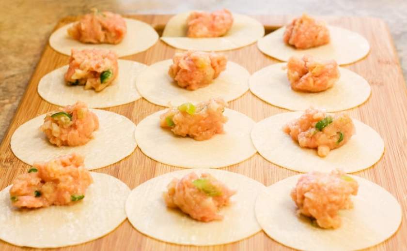 Wontons Being Prepared