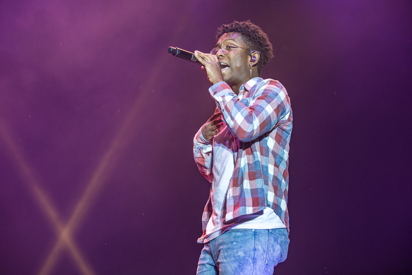 Breland performs onstage