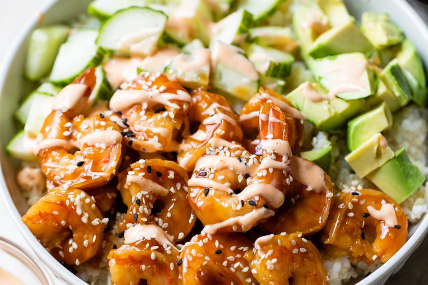 teriyaki shrimp bowl