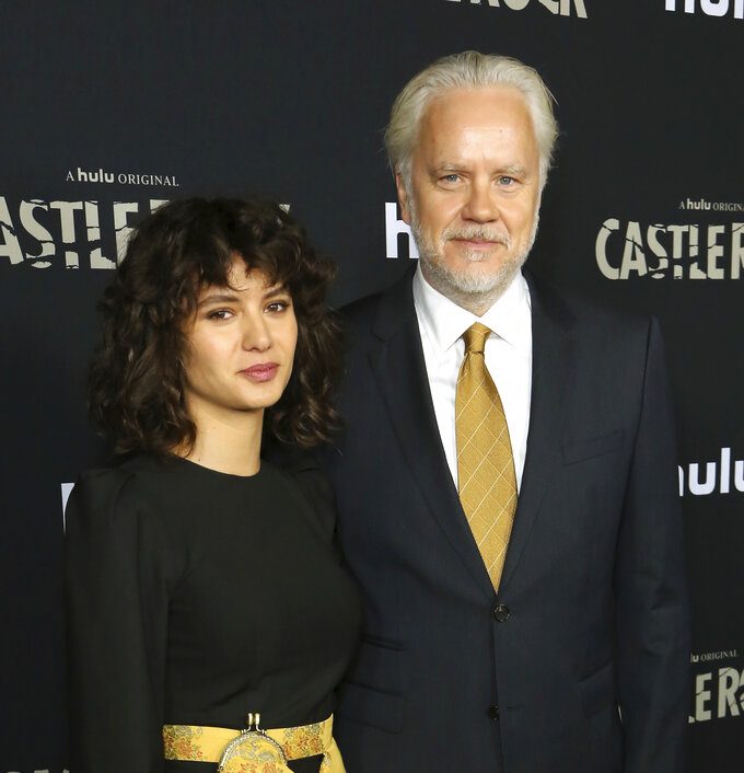 Tim Robbins and Gratiela Brancusi attend the LA Premiere of Hulu's "Castle Rock" Season 2
