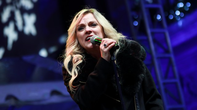 Rhonda Vincent performs at the New York Stock Exchange 96th Annual Christmas Tree Lighting at New York Stock Exchange on December 5, 2019 in New York City. 