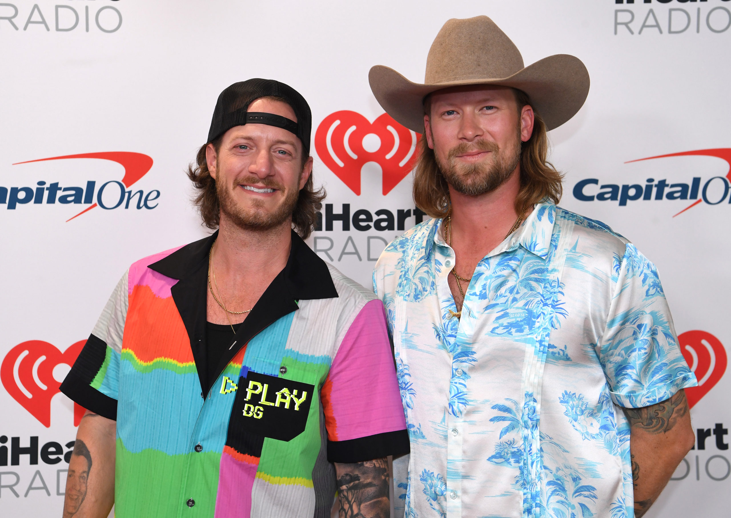 Tyler Hubbard and Brian Kelley of Florida Georgia Line attend the 2021 iHeartRadio Music Festival.