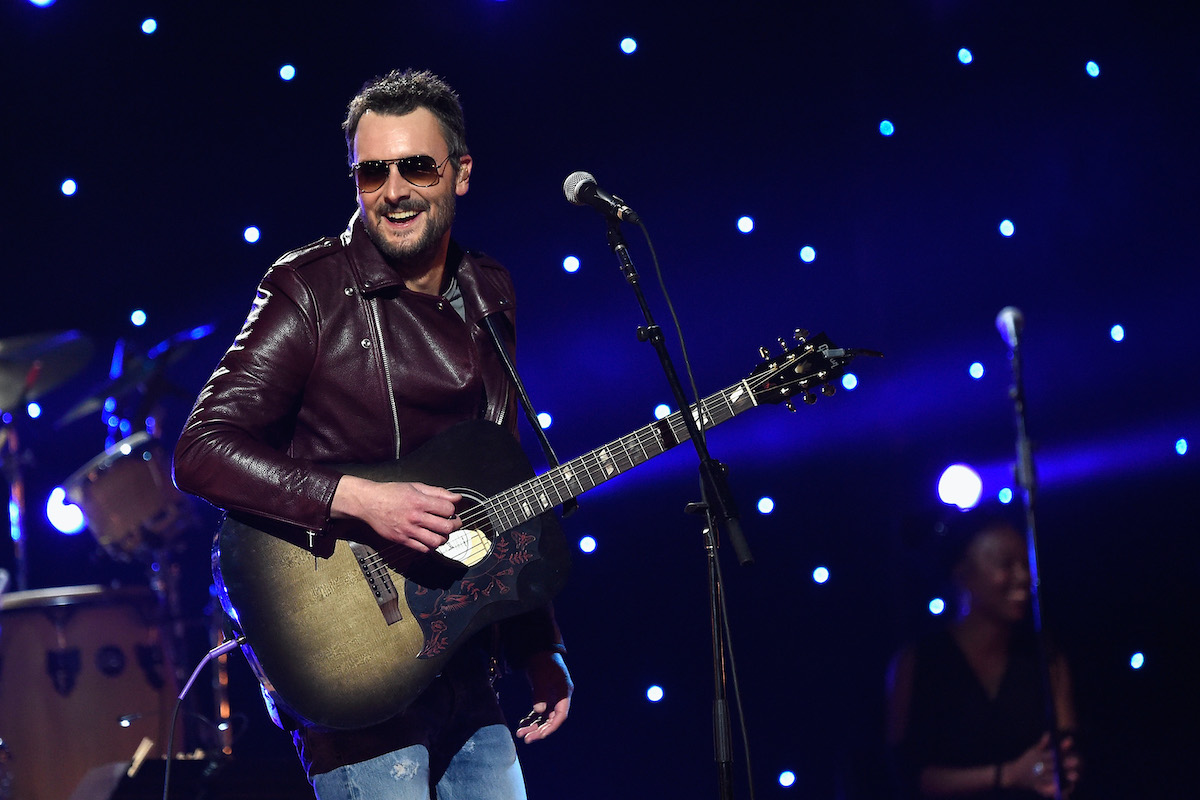 Eric Church performs at John Lennon's 75th birthday celebration.