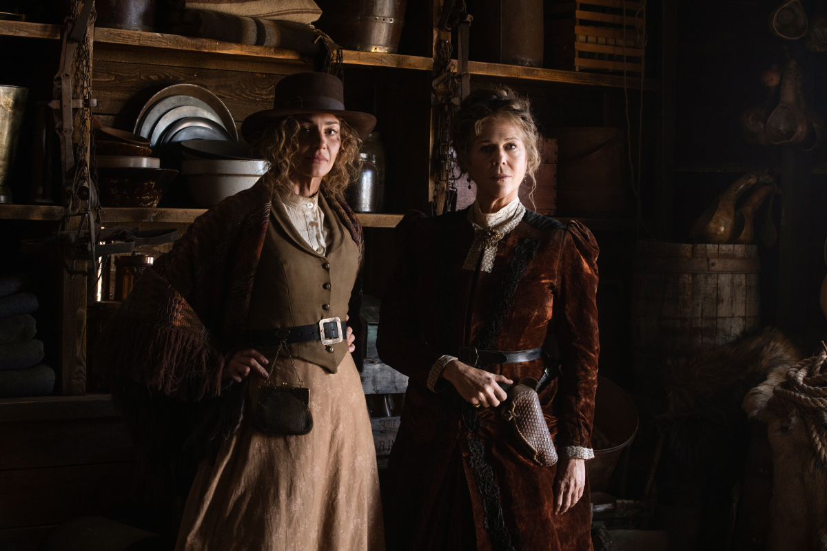 Faith Hill as Margaret and Rita Wilson as Carolyn of the Paramount+ original series 1883