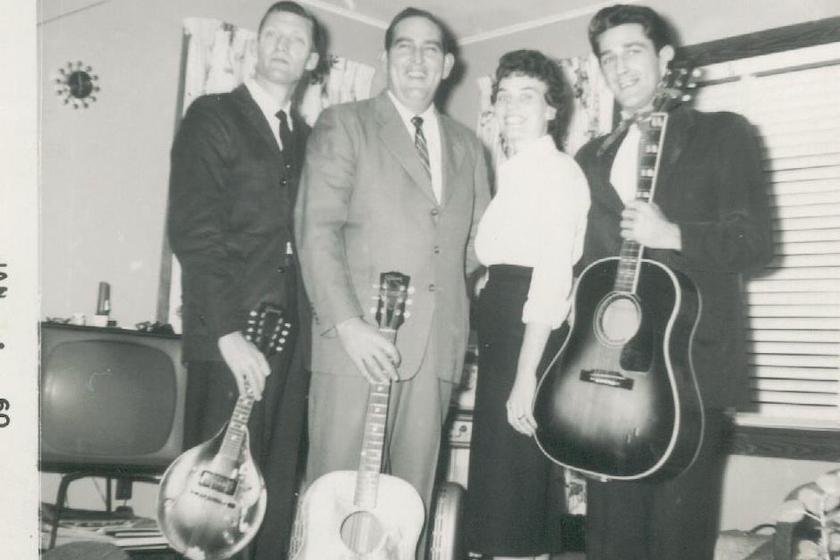 Wanda White Mathews with Carleton Scruggs and the Home Folks