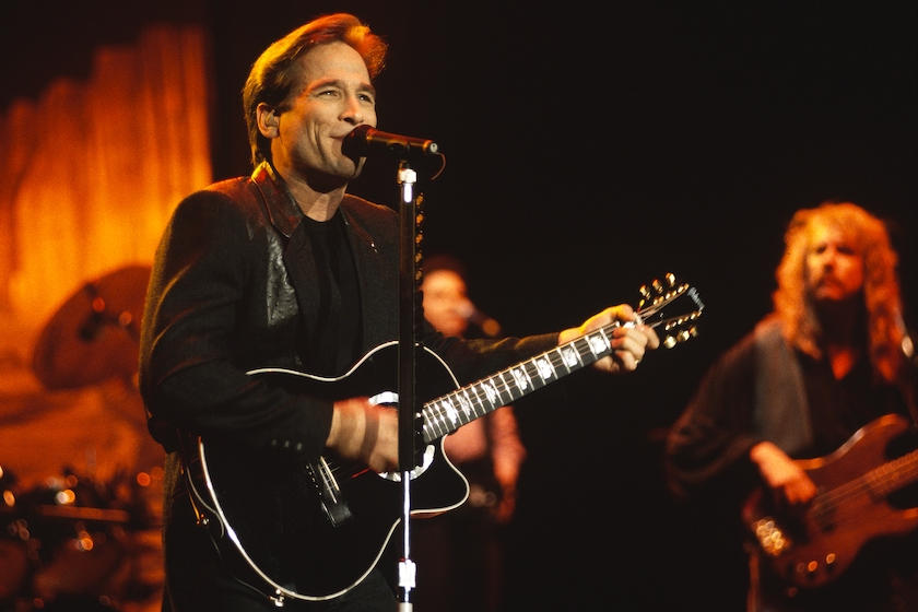 Clint Black performs at Shoreline Amphitheatre on October 8, 1993 in Mountain View, California.