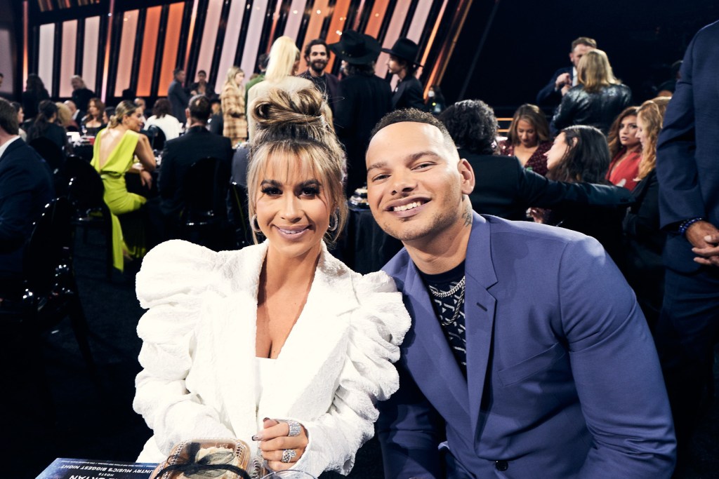 NASHVILLE, TENNESSEE - NOVEMBER 10: Katelyn Jae Brown and Kane Brown inside during the 55th Annual Country Music Association Awards at Bridgestone Arena on November 10, 2021 in Nashville, Tennessee. (Photo by John Shearer/Getty Images for CMA)