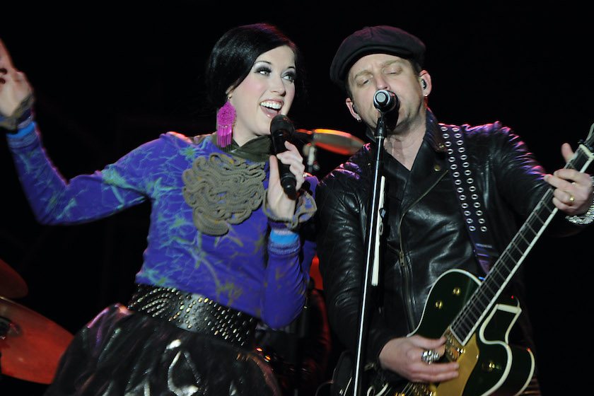 FLORENCE, AZ - APRIL 14: Shawna Thompson and Keifer Thompson of Thompson Square perform on Day 3 during the 2012 Arizona Country Thunder Music Festival on April 14, 2012 in Florence, Arizona.