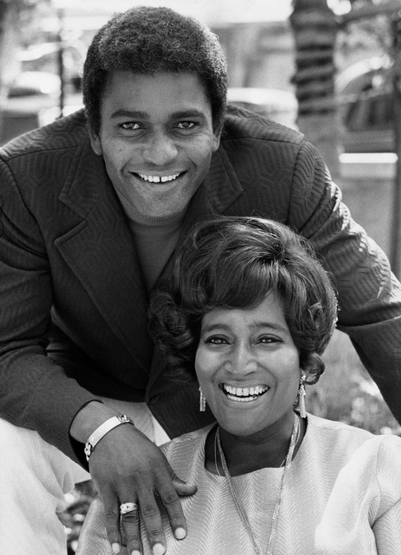 Country singer Charley Pride with his wife Rozene. 