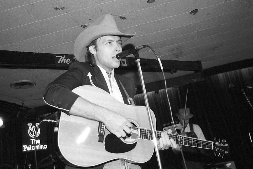 Jan. 18, 1986 photo of Dwight Yoakam performing at San Fernando Valley's Palomino.