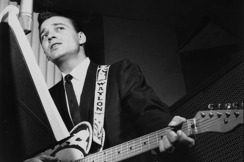 Photo of clean-cut Waylon Jennings