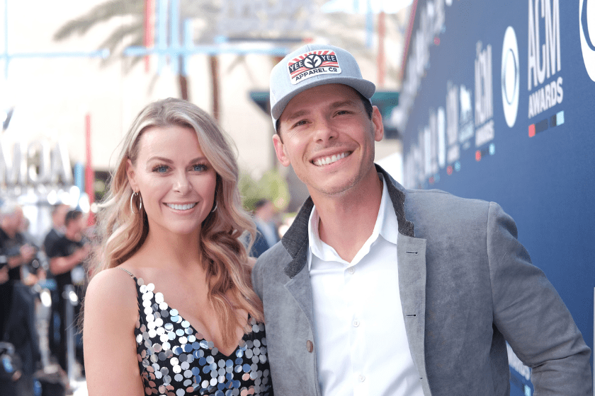 Amber Bartlett and Granger Smith attend the 54th Academy Of Country Music Awards at MGM Grand Hotel & Casino