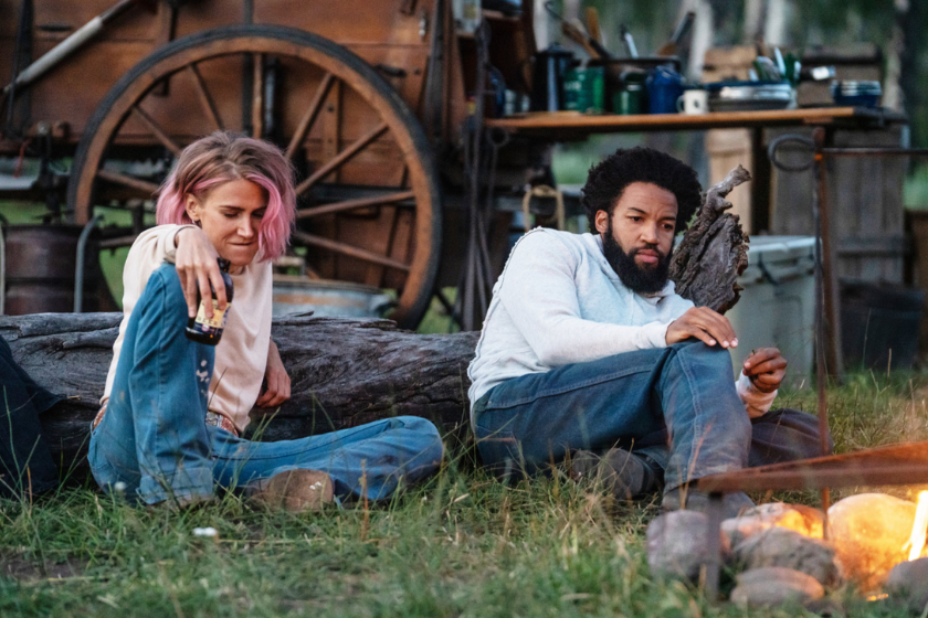 Jennifer Landon as Teeter and Denim Richards as Colby on 'Yellowstone'