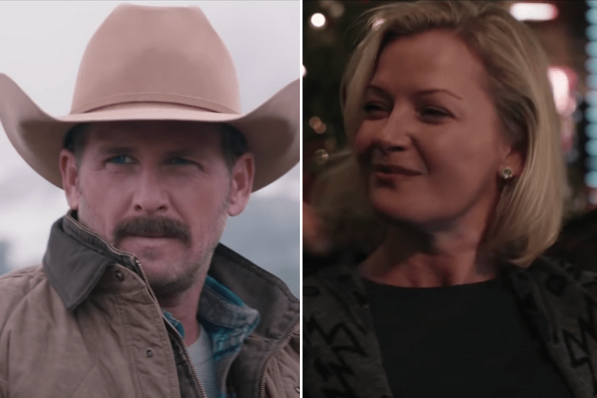 Josh Lucas as Young John Dutton and Gretchen Mol as Evelyn Dutton on 'Yellowstone'