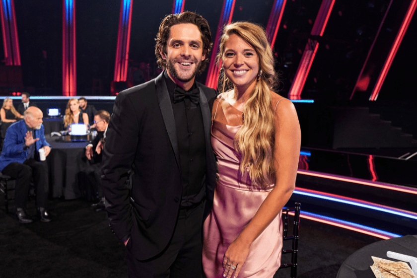 Thomas Rhett and Lauren Akins attend the 54th Annual CMA Awards