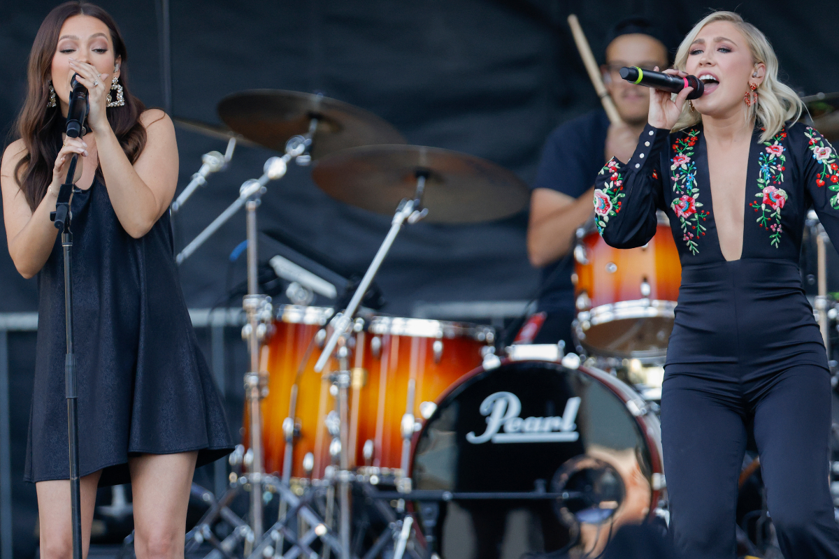 Maddie & Tae performs at the daytime stage during the 2021 iHeartCountry Festival at Frank Irwin Center on October 30, 2021 in Austin, Texas