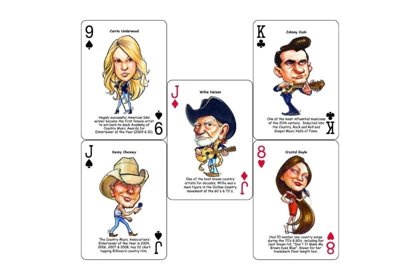 Country Music Legends Playing Cards