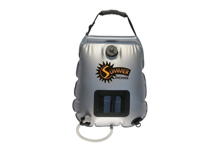 Glamping tent ideas - solar shower
