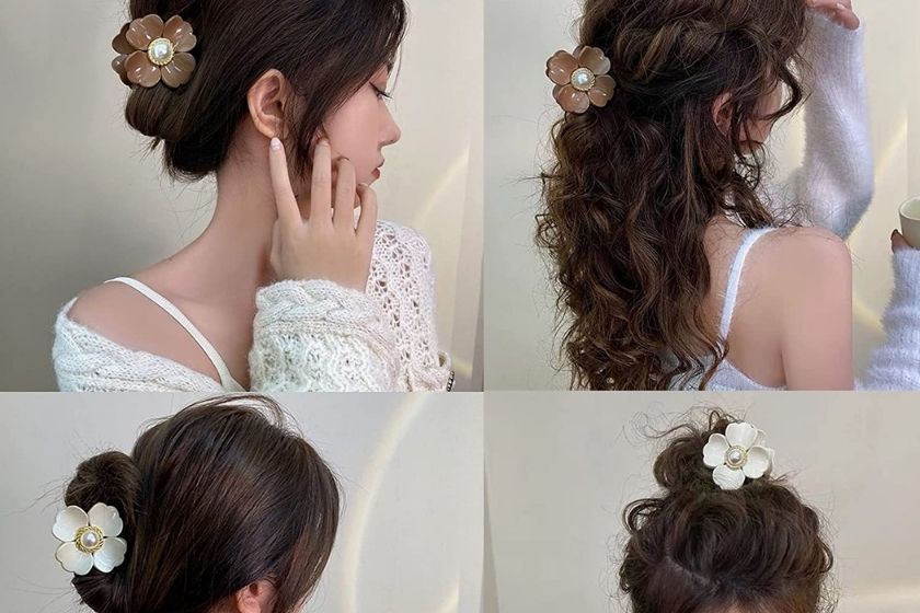 hair clip with pearls