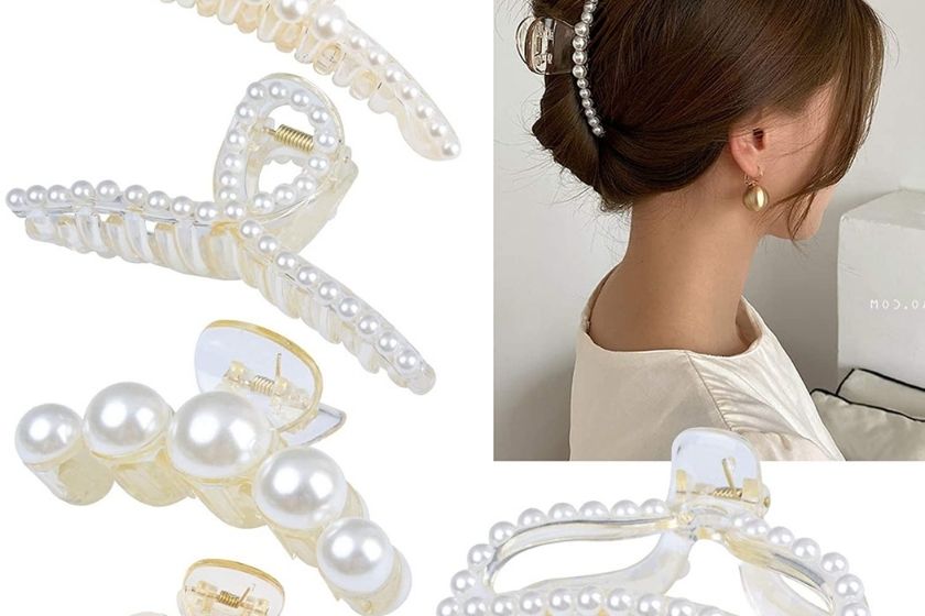 hair clip with pearls