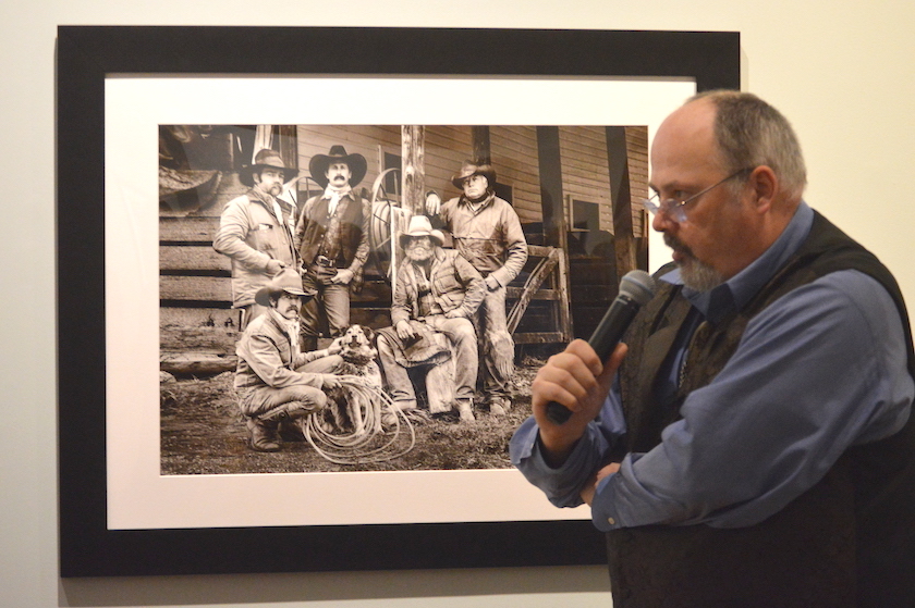 Seth Hopkins leads a gallery walk at the Booth Western Art Museum in Cartersville, Ga. on Feb. 26, 2022.