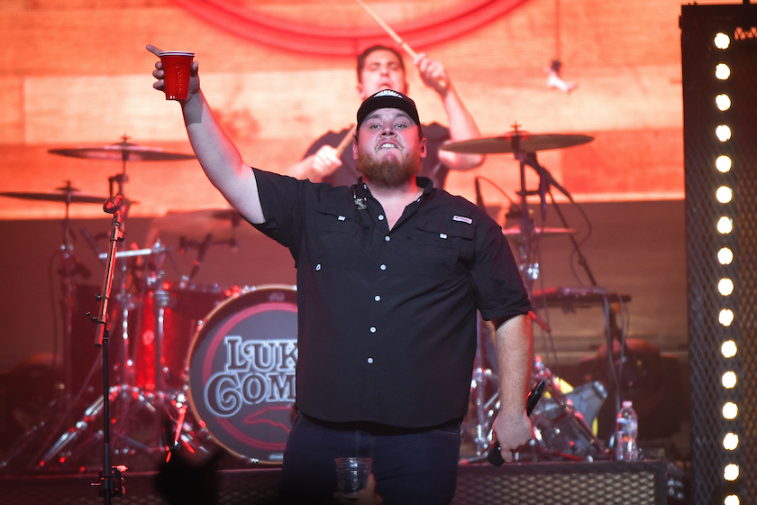 NASHVILLE, TN - SEPTEMBER 07: Country artist Luke Combs performs at Bridgestone Arena on September 7, 2018 in Nashville, Tennessee. 