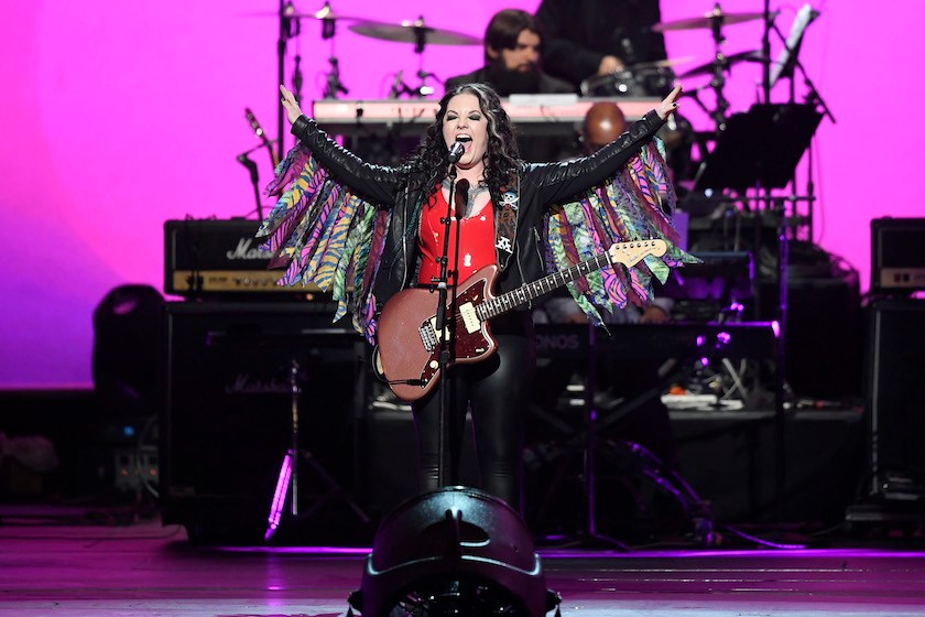 LOS ANGELES, CALIFORNIA - JANUARY 24: Ashley McBryde performs onstage during MusiCares Person of the Year honoring Aerosmith at West Hall at Los Angeles Convention Center on January 24, 2020 in Los Angeles, California.