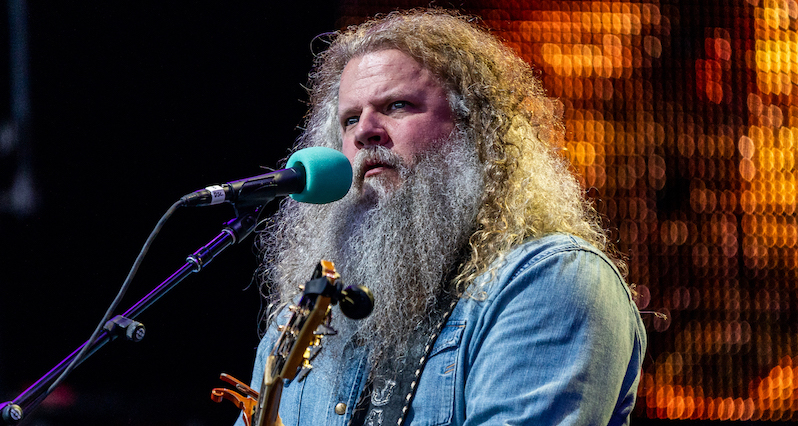 Singer Jamey Johnson performs in concert during Farm Aid 2021 at the Xfinity Theatre on September 25, 2021 in Hartford, Connecticut.