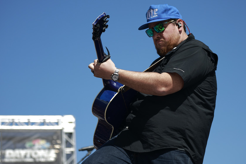 DAYTONA BEACH, FLORIDA - FEBRUARY 20: Singer Luke Combs performs prior to the NASCAR Cup Series 64th Annual Daytona 500 at Daytona International Speedway on February 20, 2022 in Daytona Beach, Florida. (