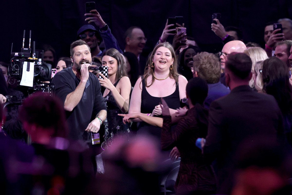 Walker Hayes (L) performs during the 57th Academy of Country Music Awards at Allegiant Stadium on March 07, 2022 in Las Vegas, Nevada.