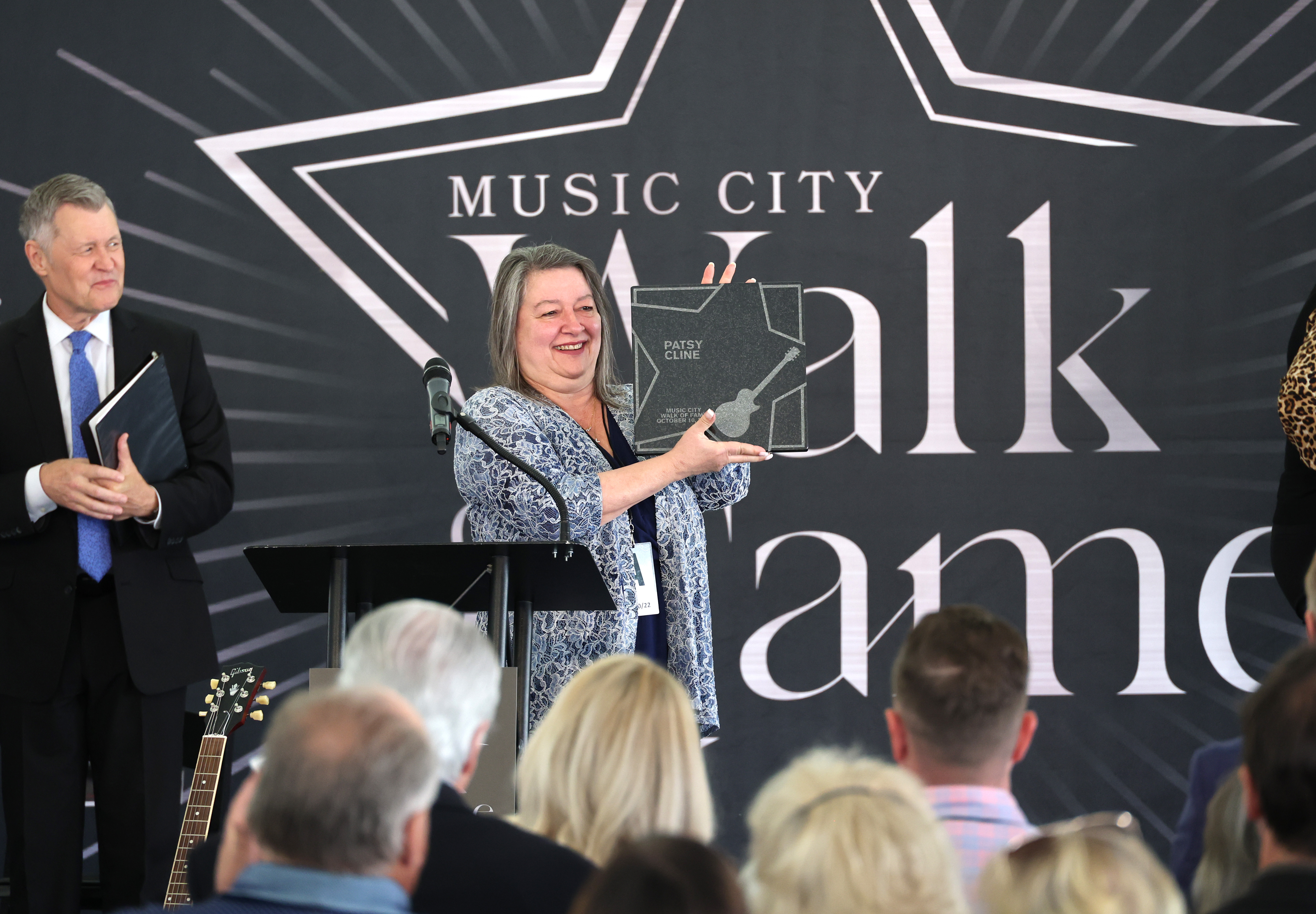 NASHVILLE, TENNESSEE - OCTOBER 10: Julie Fudge attends the 2022 Music City Walk of Fame Induction Ceremony at Music City Walk of Fame Park on October 10, 2022 in Nashville, Tennessee. 