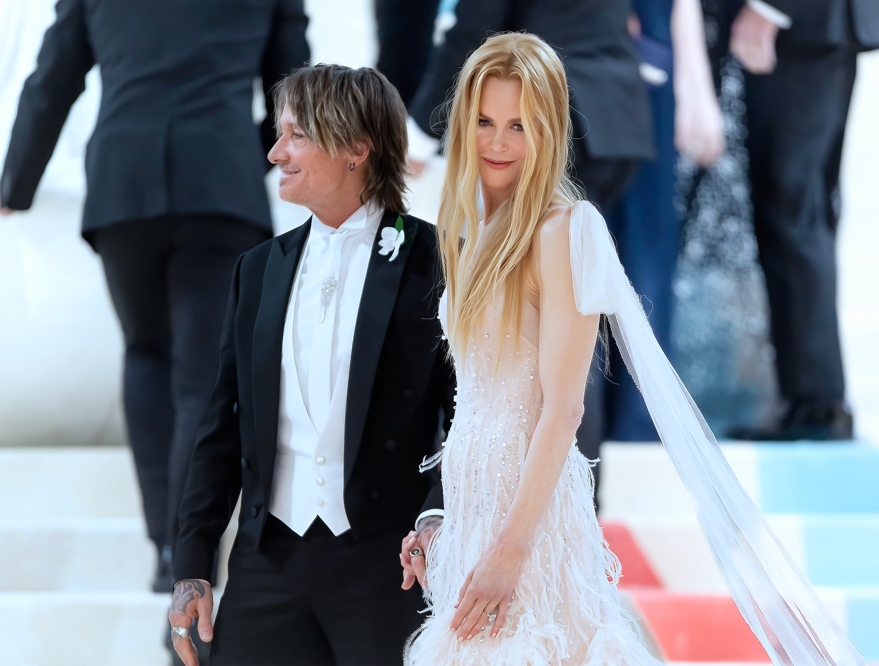 NEW YORK, NEW YORK - MAY 01: Keith Urban and actress Nicole Kidman arrive to The 2023 Met Gala Celebrating "Karl Lagerfeld: A Line Of Beauty" at The Metropolitan Museum of Art on May 01, 2023 in New York City.