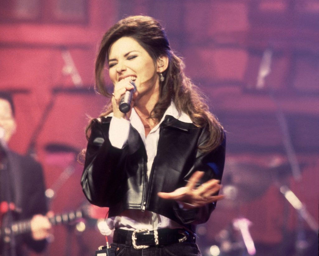 Shania Twain performing, New York, February 26, 1996. (