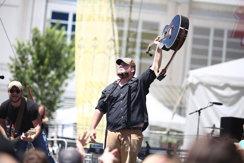 NASHVILLE, TN - JUNE 09: Luke Combs performs on the Chevrolet Cruze Park Stage at the 2016 CMA Music Fest on June 9, 2016 in Nashville, Tennessee.